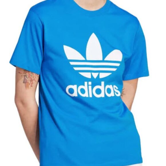 Women's Adidas Adicolor Classics Trefoil T-Shirt - Blue Bird/White - Picture 2 of 3